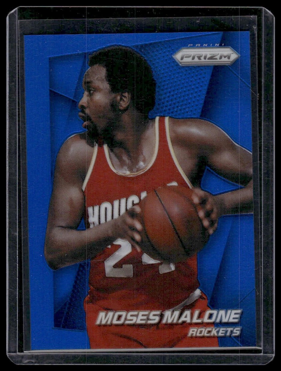2014-15 Panini Prizm #167 Moses Malone Prizm Blue #/99