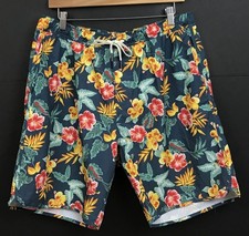 Fair Harbor Men's Anchor Swim Trunks Tropical Floral Print Lined Shorts Size XL