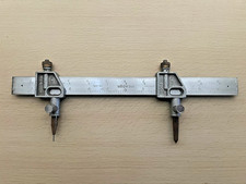 Pair Picador Fig No 375 Trammel Heads on 12? Rule Bar.