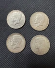 Lot of 4 Different 40% Silver Kennedy Half Dollars 1968-D