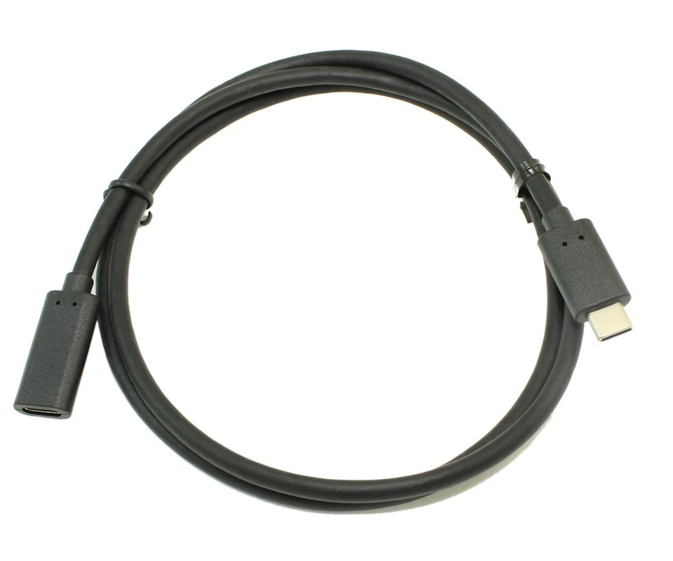 Cable de extensión USB 3.2 Gen 2 tipo C macho a hembra de 3 pies 10 Gbps negro Foto 2 de 3