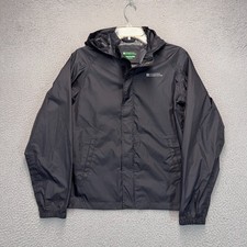 Mountain Warehouse Rain Jacket Girls 13 Black Hyvent Full Zip Pockets Outdoor