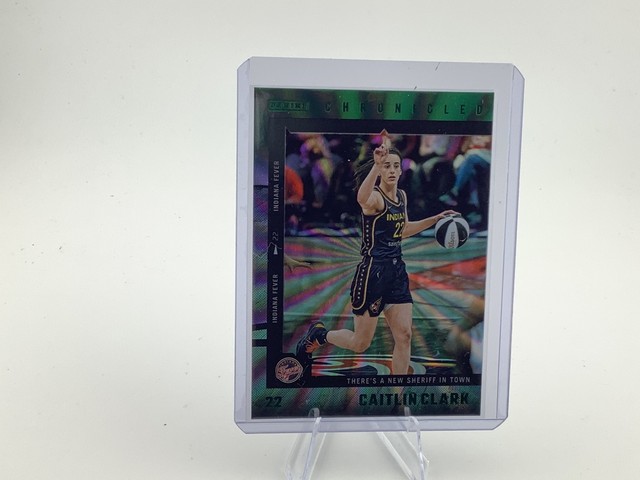 Panini 2025 Caitlin Clark Chronicled #49 new sheriff WNBA GREEN LASER