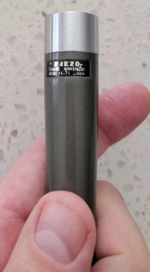 Vtg Piezo 1/4" Dynamic Harp Mic Microphone Model DX-75 Japan *USED* 5' Cable - Image 2 of 4