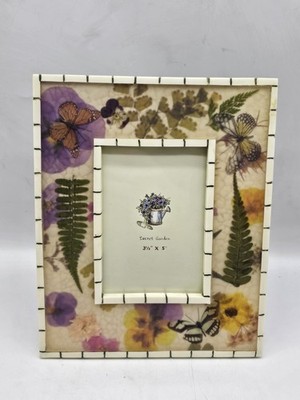 JORDAN MARK JM SECRET GARDEN BOTANICAL BUTTERFLY ACRYLIC RESIN PHOTO FRAME