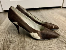 Vintage Artmex Pony Skin 3” Stilleto Heels Women’s Size 7. Made In Mexico