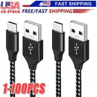 Lot USB-A to  Type-C Fast Charging Data SYNC Charger Cable Cord 3/6FT LONG