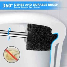 Toilet Brush and Holder 2 Pack, 304 Stainless Steel Toilet Brush with Extende...