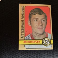 Autographed  1972-73. JIM RUTHERFORD .    HOF.        **J-1