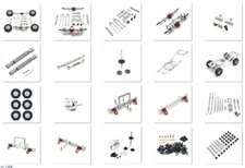 Wheels/Axle Assembly/Shock Absorber DIY Upgrade parts for MN82 LC79 1/12 RC Car