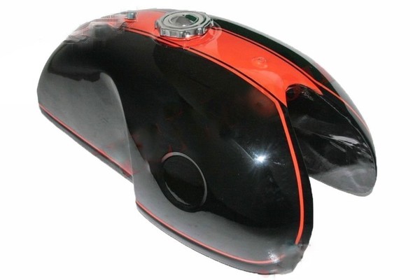 Benelli Mojave Cafe Racer 260 360 Schwarz Orange Benzintank + Deckel-image