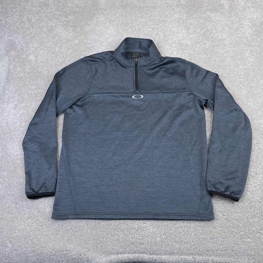 Oakley Sweater Mens Small Gray Hydrolix Quarter Zip Pullover Golf