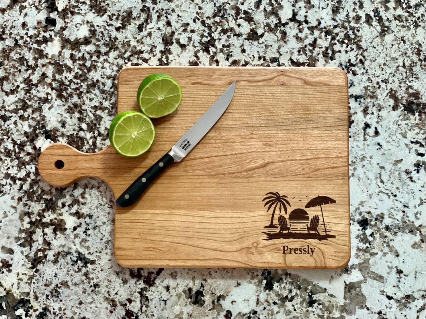 Beach Scene Cutting Board | Ocean Paradise Charcuterie Board | Custom Serving