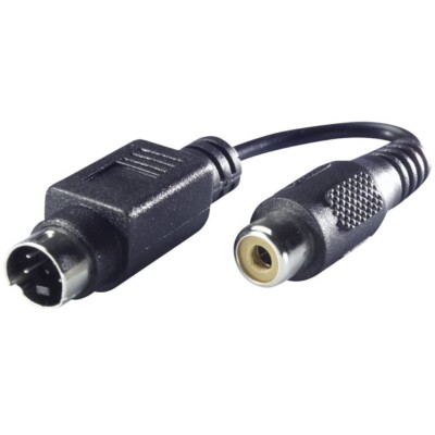 Vivanco Adapter S-Video Stecker > RCA Cinch Composite Kupplung S-VHS PC Notebook