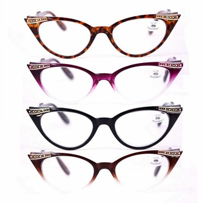 3/4 Pairs Womens Cat Eye Reading Glasses Fashion Sexy Readers +1.0 ~ +3.5 I
