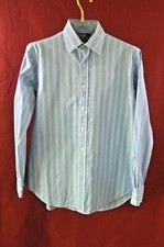 POLO Ralph Lauren mens L/S Curham Classic Fit shirt SZ 16.534/35 Blue Stripe