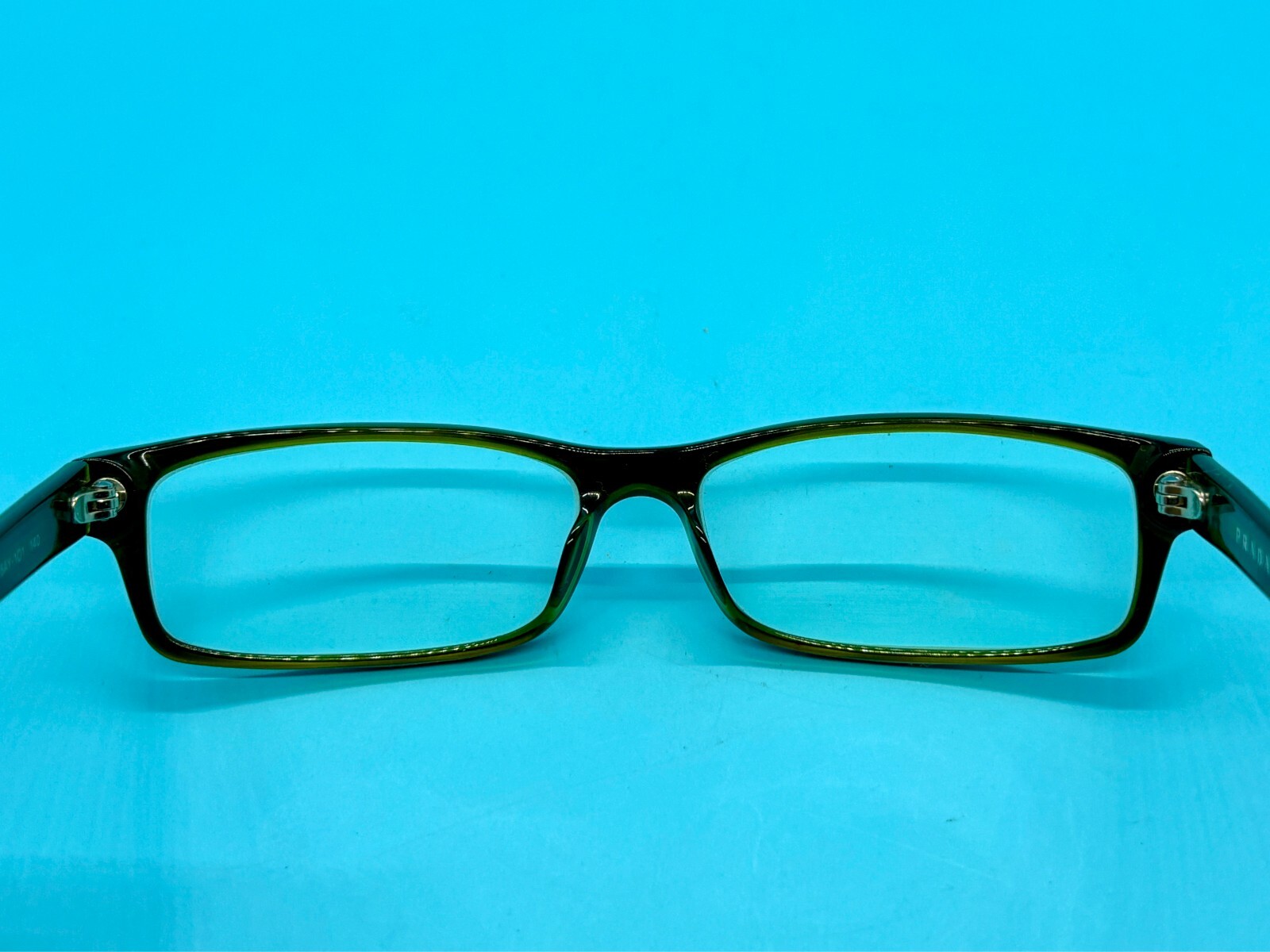 Prada PR 07E 5AY-101 54-14-140 Brown/Moss Full Rim Eyeglass Frames – w/ Box! thumbnail 8