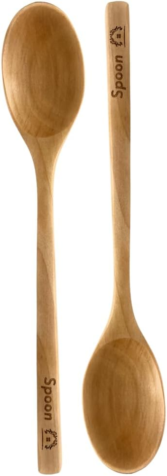 Wooden Spoons for Cooking 9-Inch Kitchen Cooking Spoon Set of 2 Wood Serving Spo