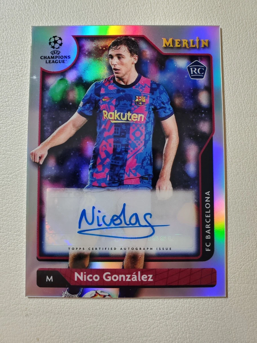 2021-22 Topps Merlin Chrome Nico Gonzalez RC Rookie Refractor Auto