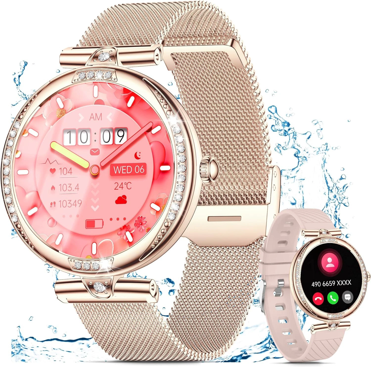 Smart Watch Women Men with Phone Function Wristwatch for iPhone Samsung Huawei