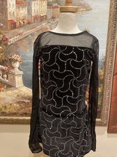 Mondor 12928 Black glitter Velvet Mesh sleeve Figure skating Dress Girl Medium