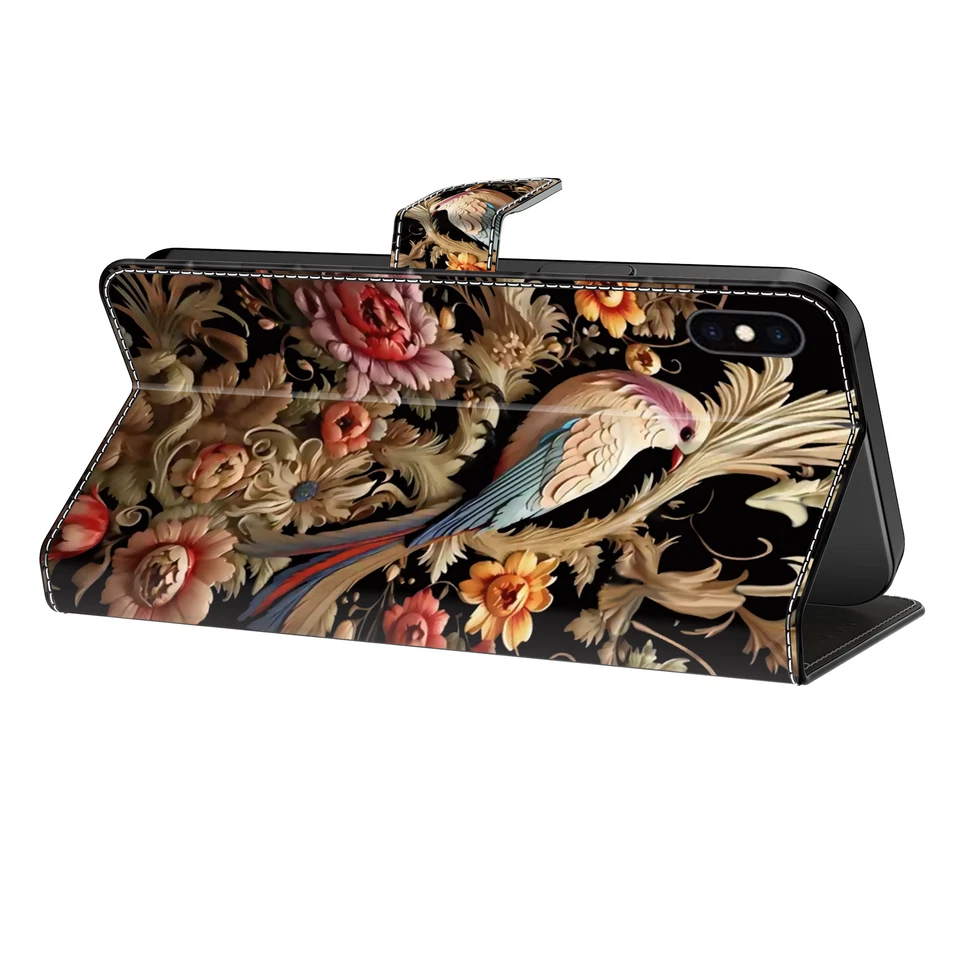 For iPhone 6 7 8 Plus SE 11 Pro Max 12 13 Flip Wallet Magnetic Case Stand Cover  - Image 4 of 4