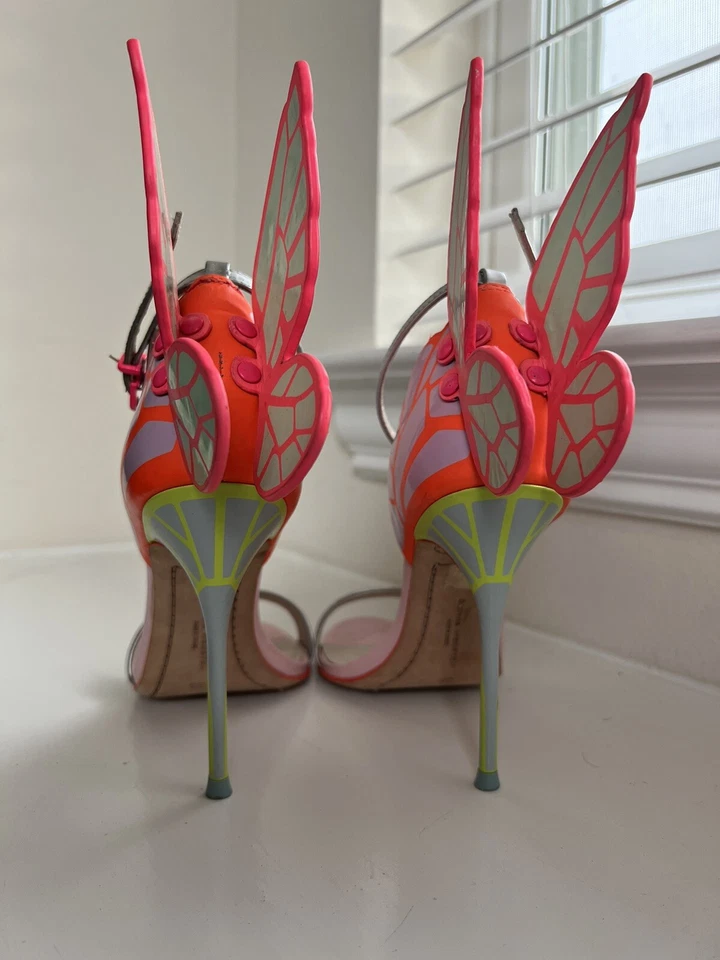 SOPHIA WEBSTER 女士 CHIARA 蝴蝶多色高跟鞋凉鞋 35 — 第 3/4 张图片