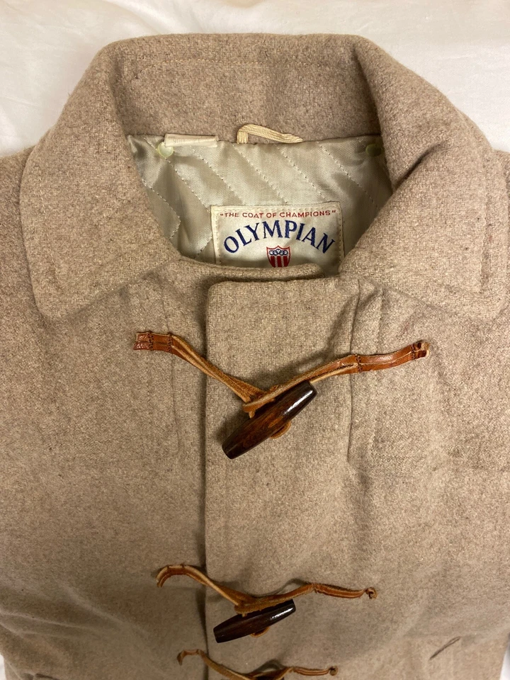 Abrigo Chaqueta de Lona de Lana Olympian By Shanhouse De Colección Corona Cremallera Para Hombre Talla 40 Foto 2 de 4