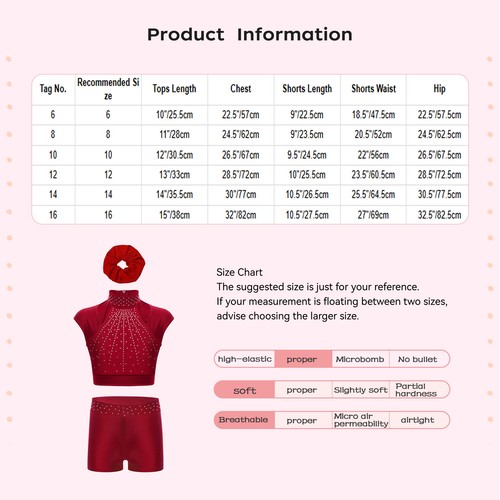 Girls Sets Workout 3Pcs Mock Neck Outfit Cutout Tracksuit Competition Shiny - Picture 6 of 48