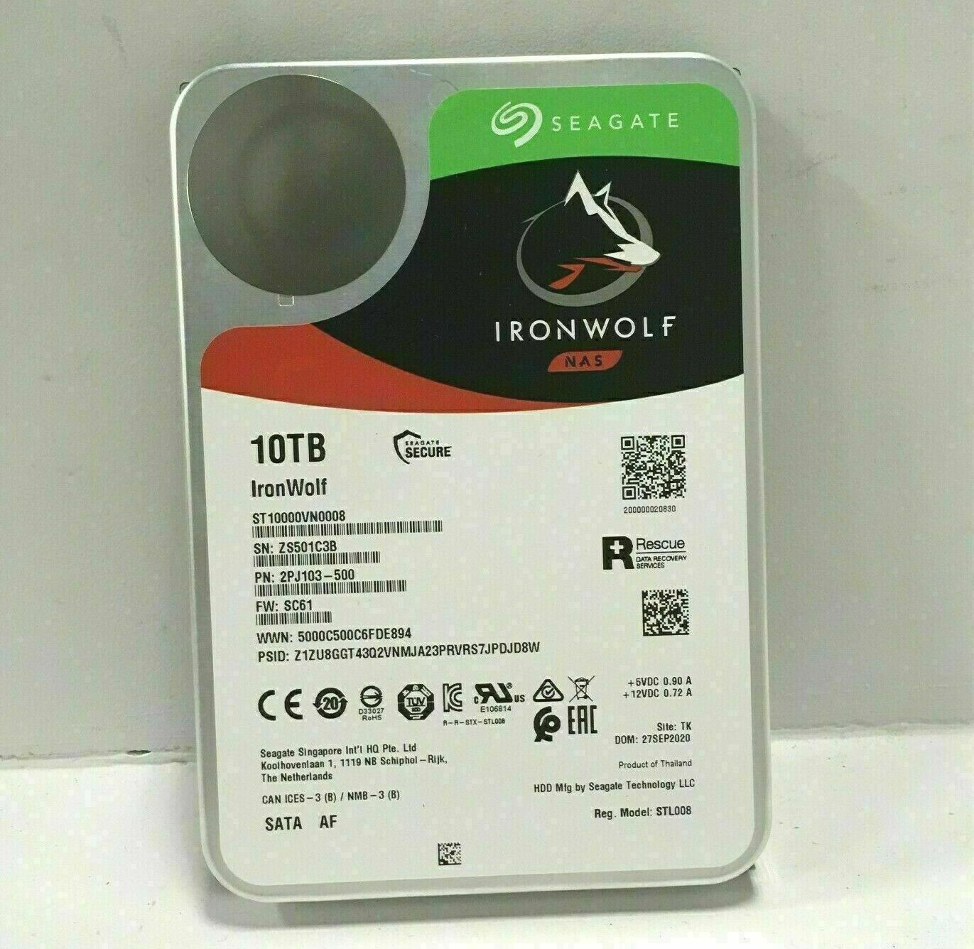 Disque dur NAS Seagate IronWolf 10 To SATA - ST10000VN0008