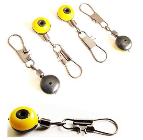 20 x Fishing Tackle Running ledger zip slider beads snap links swivels Medium - Picture 1 of 3