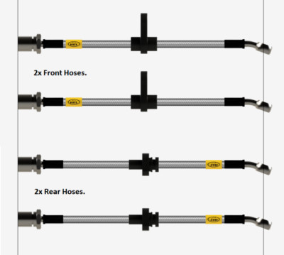 FULL KIT HEL Brake Lines Hoses For Subaru Forester STI JDM SG9 SG5 2004-2007 2.5