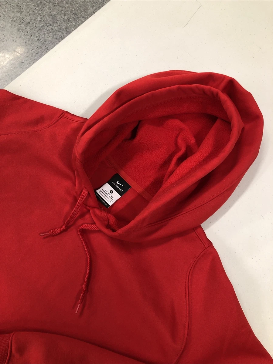 Red nike therma fit hoodie sales