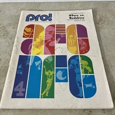 PRO! MAGAZINE REDSKIN VS 49ERS DEC 26 1971 CANDLESTICK