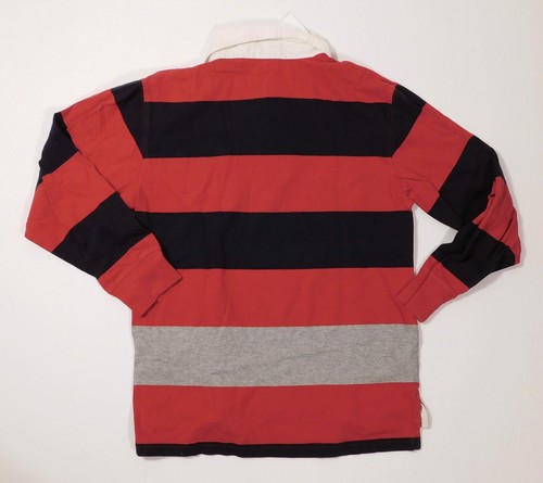 POLO BY RALPH LAUREN Boys Blue Red Gray Striped Cotton White Collar Long Slee... - Picture 4 of 5