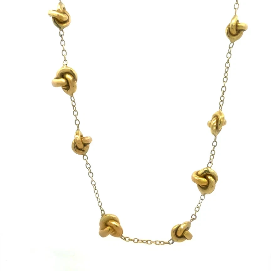 Colar de ouro 70460 Ippolita amarelo 18k 9 motivos de nó de amor corrente - Imagem 4 de 4