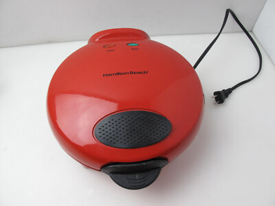 HAMILTON BEACH SANDWICH TOASTER  ST25  RED Round Quesadilla Maker 25409 Tested