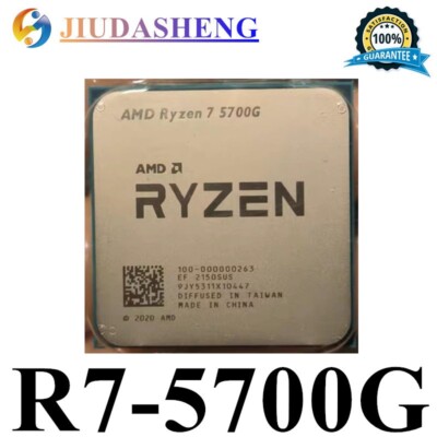 AMD Ryzen 7 5700G 3.8 GHz 8 core 16 thr 16 MB Socket AM4 R7-5700G CPU ...