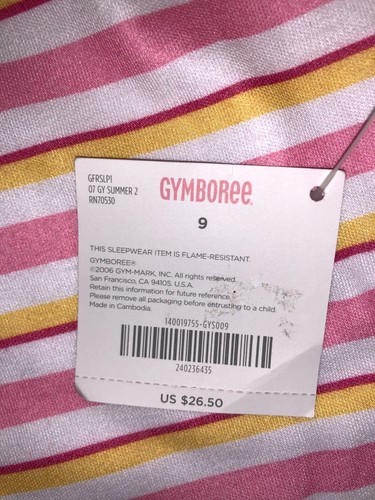 Gymboree vintage TROPICAL ISLAND Gymmies Pajamas PJs 2 pc NWT size 9 - Picture 2 of 2