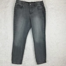 Jag Womens Jeans Viola Skinny Denim Gray Wash High Rise Stretch 14