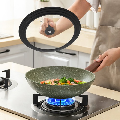 Glass Lids Frying Pan Tempered Silicone Pot with Universal for Pots Cover - Bild 4 von 11