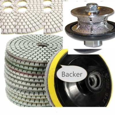 3/4'' Full Bullnose Diamond Router Bit 6'' Polishing Pad 9 Granite Concrete quartz
