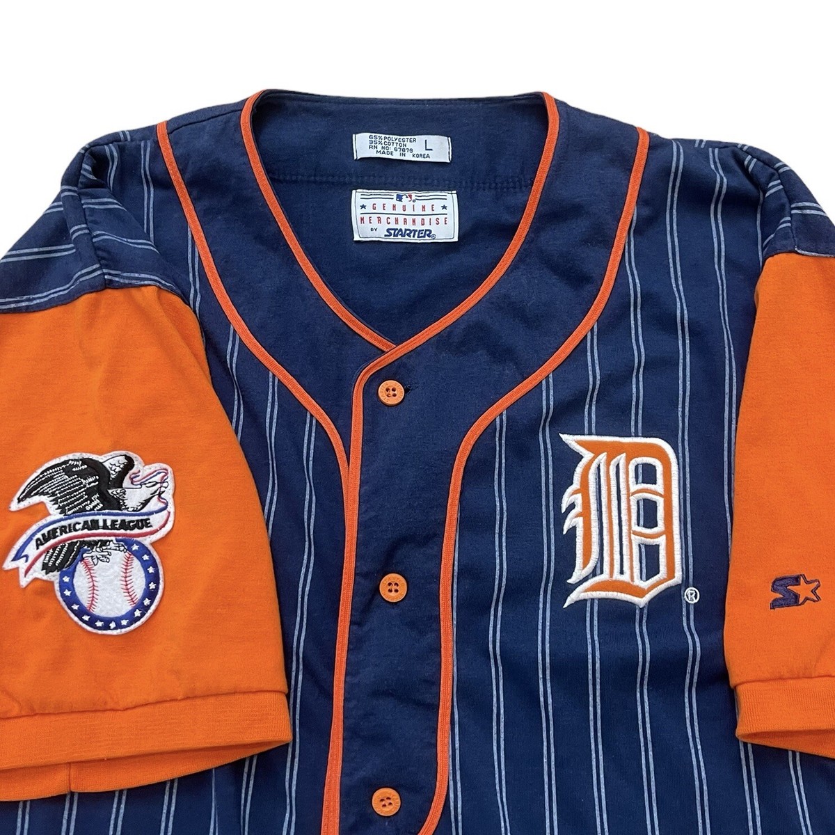 Vintage Detroit Tigers Starter Jersey Mlb Baseball 90s Sz Large