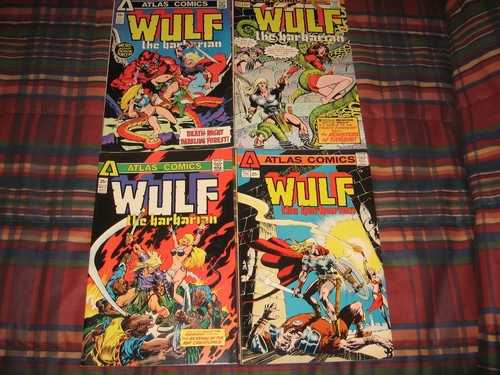 ATLAS COMICS WULF THE BARBARIAN SET #1-4 (1975) 