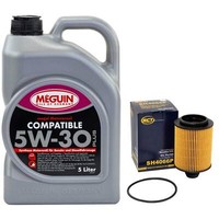 MotoröL Set 5W-30 Meguin 5 Liter + ÖLfilter SH 4066 P FüR Opel Astra Zafira 2.0