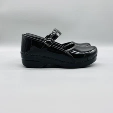 Dansko Shoes Womens 10 Black Patent Leather Marcelle Mary Jane Clog Comfort