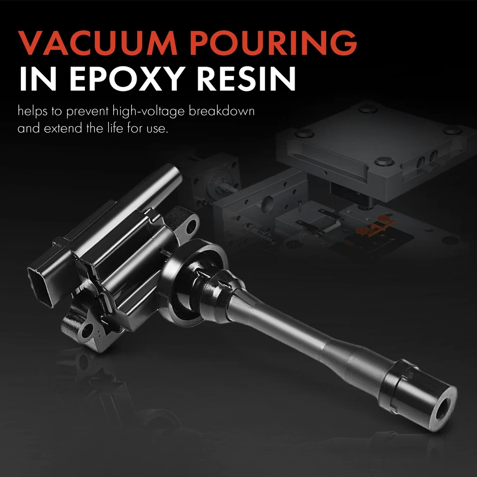 2x bobinas de ignição e 2x fios de vela de ignição para Mitsubishi Eclipse Dodge Chrysler - Imagem 2 de 4