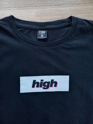 T- Shirt, Shirt, Herren, XL, schwarz, Aufschrift ''high'', FSBN