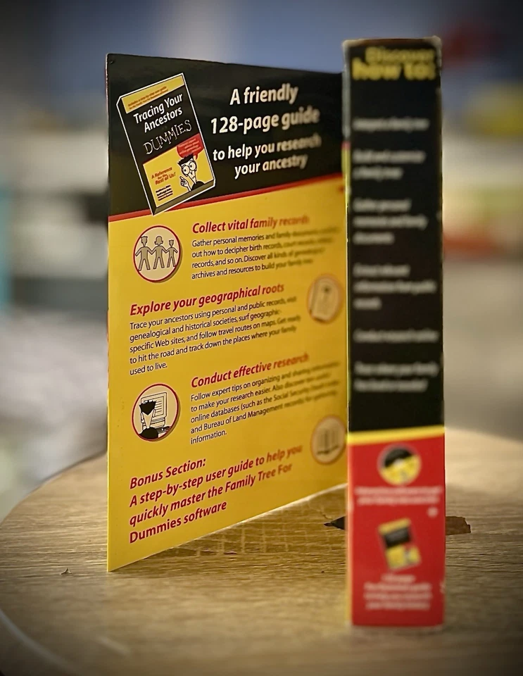 Family Tree For Dummies Vintage Software PC CD-ROM WIN 98 2000 Ancestry Sealed - Image 2 of 4