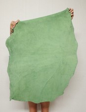 2-3 oz. SAGE Suede Leather Hide - 6.25 Sq Ft - Craft Bags Garments Leathercraft